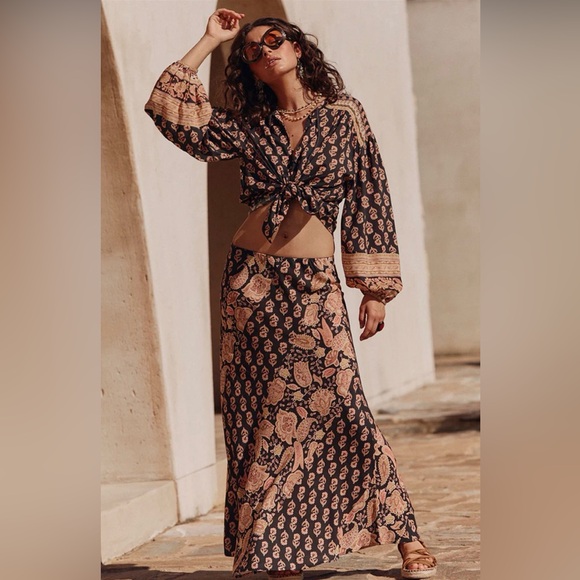 Spell And The Gypsy Marmont Blouse In Whiskey Color - Picture 2 of 8